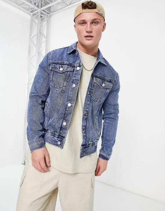 denim jacket in light blue wash