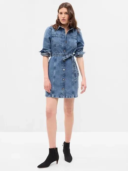 Denim Mini Dress with Washwell