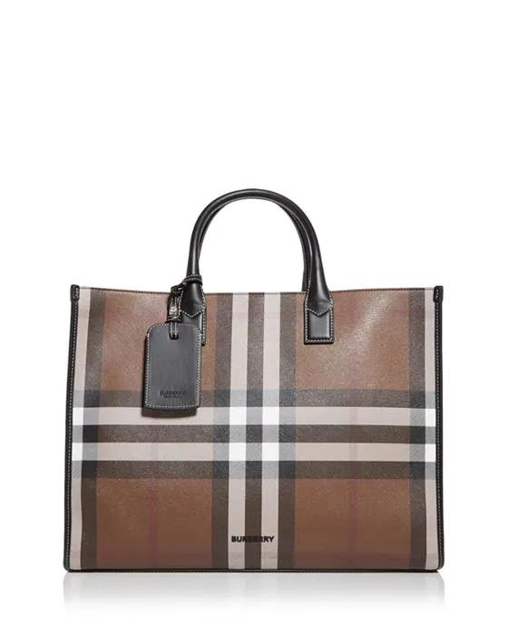 Denny Check Tote 
