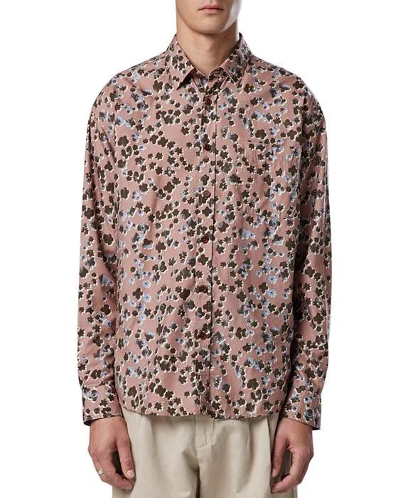 Deon Floral Button Front Long Sleeve Shirt