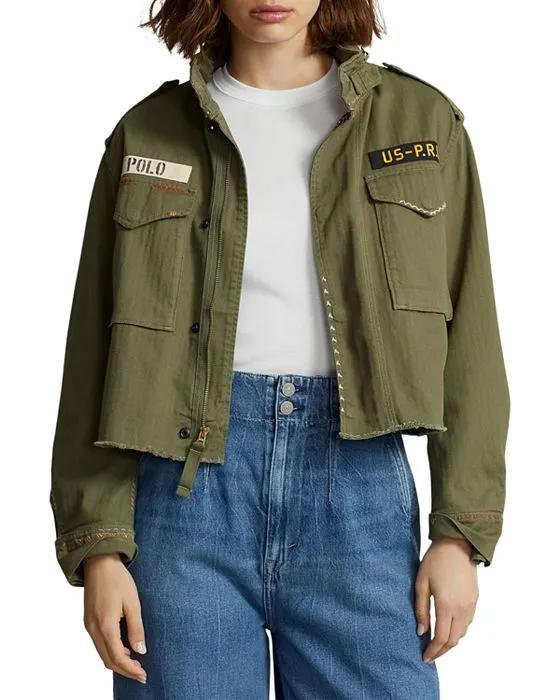 Destroyed Hem Field Jacket