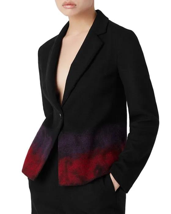 Dip Dyed Single Button Blazer