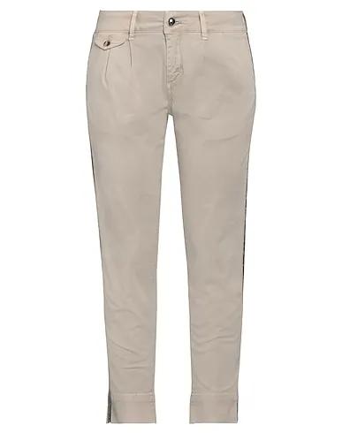 Dove grey Cotton twill Casual pants