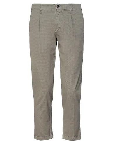 Dove grey Cotton twill Cropped pants & culottes