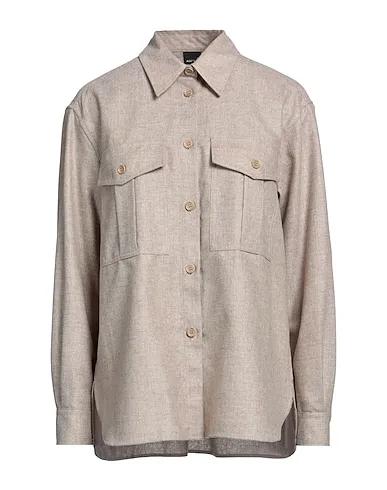 Dove grey Flannel Solid color shirts & blouses