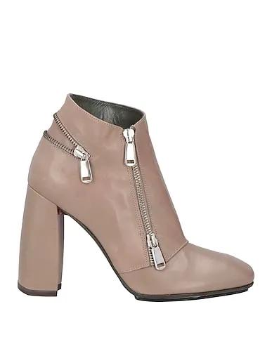 Dove grey Leather Ankle boot