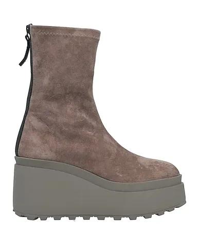 Dove grey Leather Ankle boot