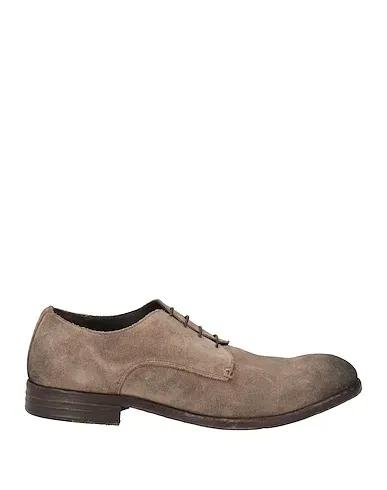 Dove grey Leather Laced shoes