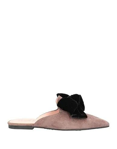 Dove grey Leather Mules and clogs