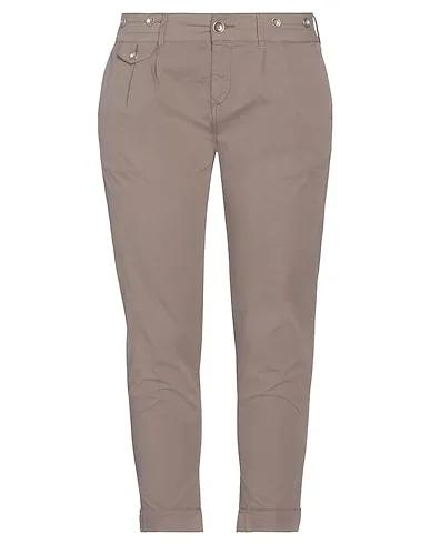 Dove grey Plain weave Casual pants