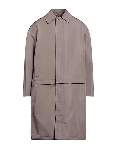 Dove grey Plain weave Full-length jacket