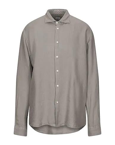 Dove grey Plain weave Linen shirt