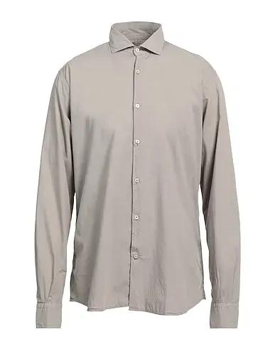 Dove grey Plain weave Solid color shirt