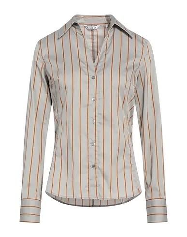 Dove grey Poplin Patterned shirts & blouses