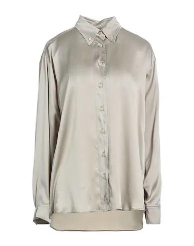 Dove grey Satin Silk shirts & blouses