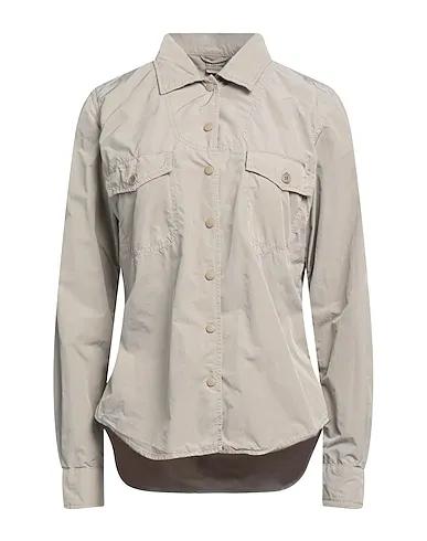 Dove grey Techno fabric Solid color shirts & blouses