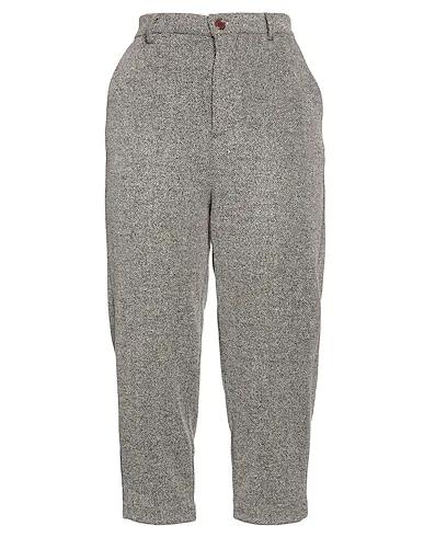 Dove grey Tweed Cropped pants & culottes