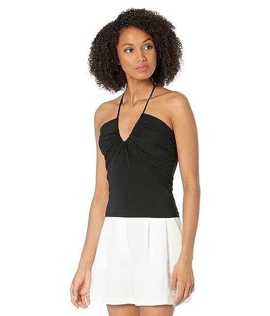 Draped Modal Jersey Gathered Bust Halter Top