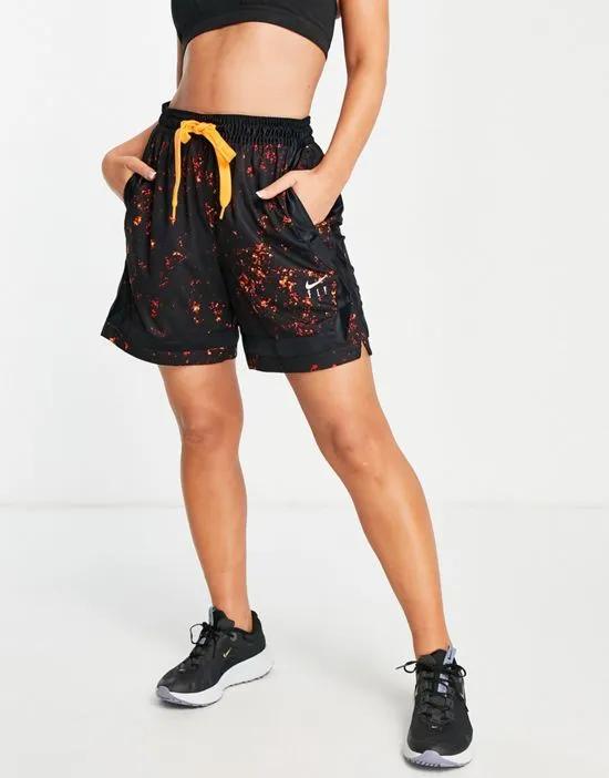 Dri-FIT Fly marble print shorts in black