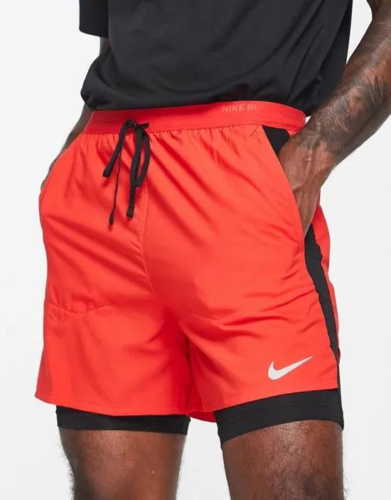 Dri-FIT hybrid short in red