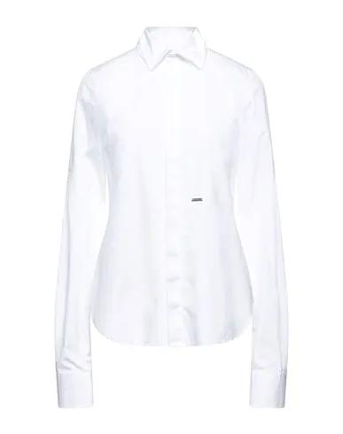 DSQUARED2 | White Women‘s Solid Color Shirts & Blouses