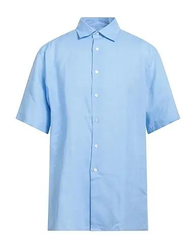DUNHILL | Sky blue Men‘s Linen Shirt