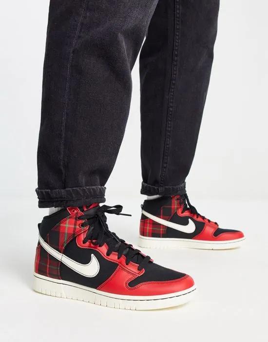 Dunk High Retro SE sneakers in black and red