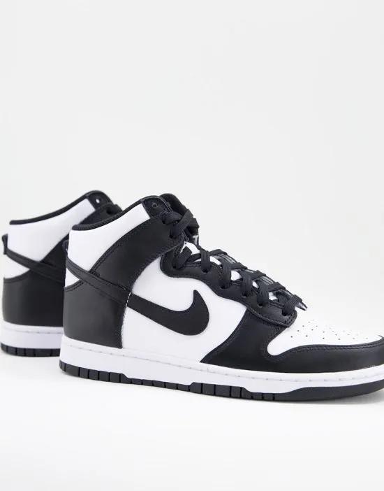Dunk High Retro sneakers in black and white