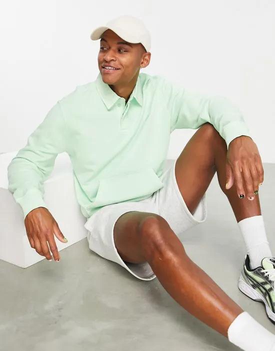 Duster collared sweatshirt in green