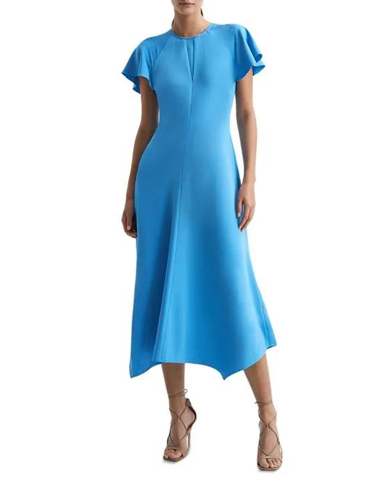 Eleni Cap Sleeve Midi Dress
