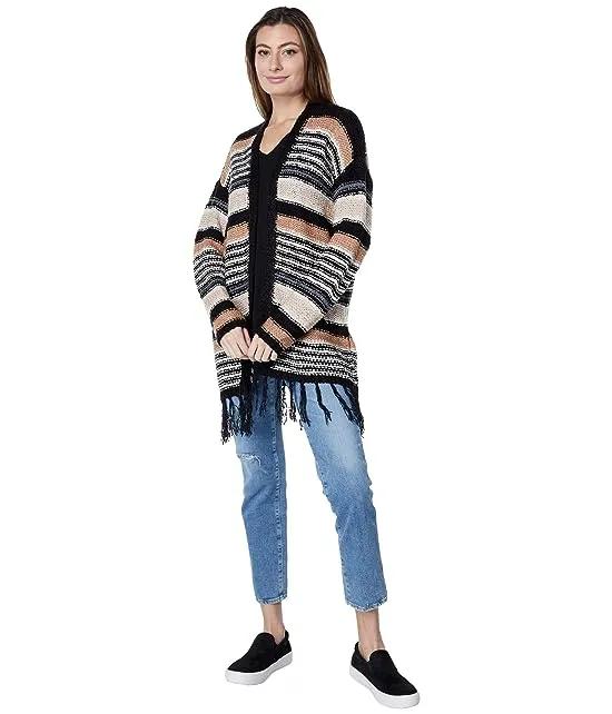 Ember Stripe Open Front Sweater