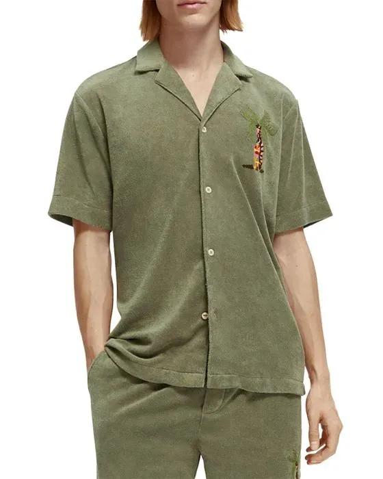 Embroidered Toweling Shirt 