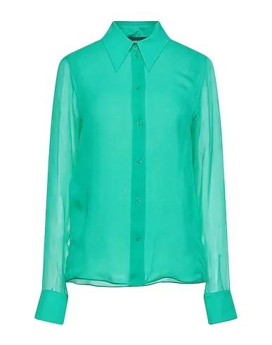 Emerald green Chiffon Silk shirts & blouses