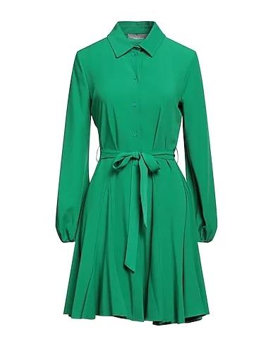 Emerald green Cotton twill Short dress