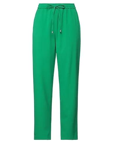 Emerald green Crêpe Casual pants