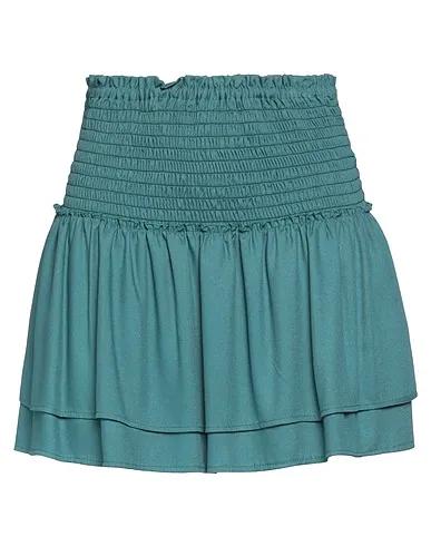 Emerald green Flannel Mini skirt