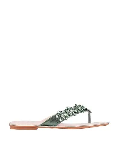 Emerald green Flip flops