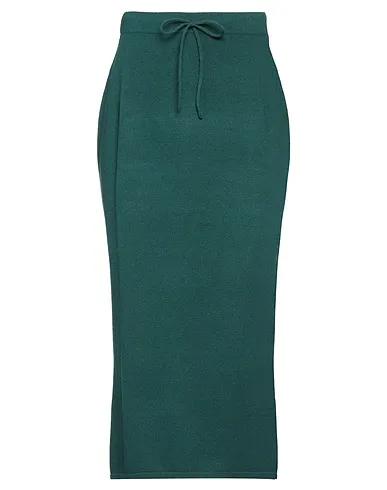 Emerald green Knitted Midi skirt