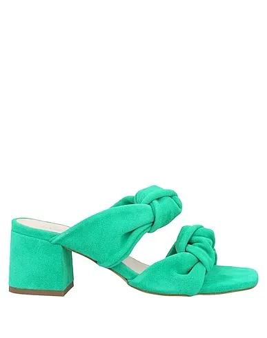 Emerald green Leather Sandals