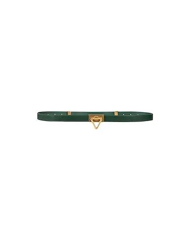 Emerald green Leather Thin belt