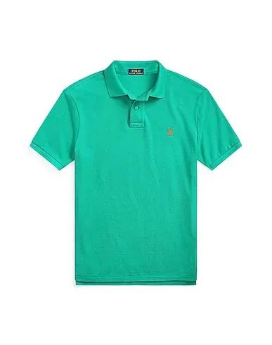 Emerald green Polo shirt CUSTOM SLIM FIT MESH POLO SHIRT

