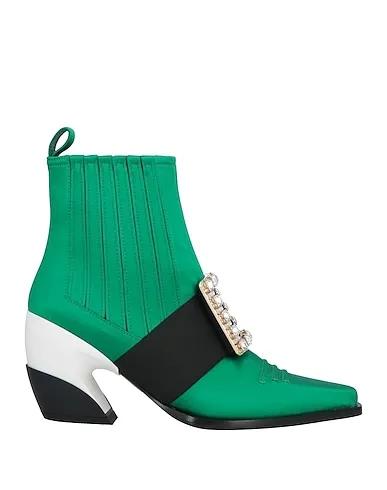Emerald green Satin Ankle boot