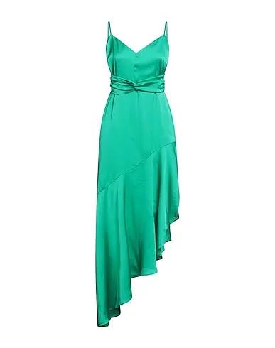 Emerald green Satin Elegant dress