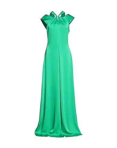 Emerald green Satin Elegant dress