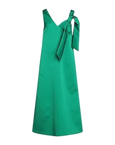 Emerald green Satin Long dress