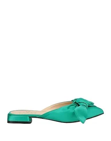Emerald green Satin Mules and clogs