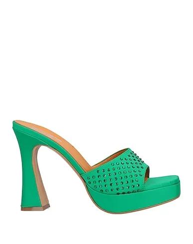 Emerald green Satin Sandals