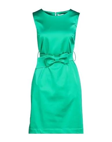 Emerald green Satin Short dress