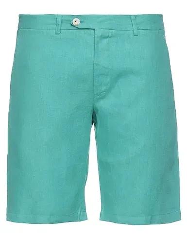Emerald green Silk shantung Shorts & Bermuda