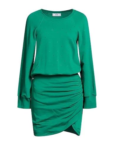 Emerald green Sweatshirt Short dress